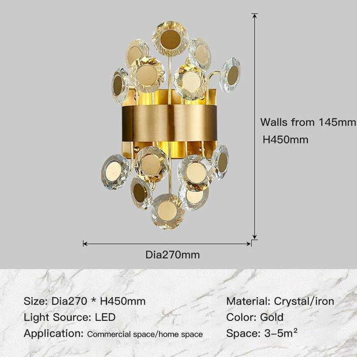 Crystal Flower Garden Wall Light - DWHOME