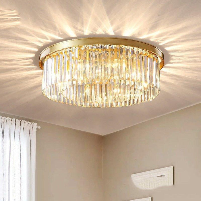 Crystal Golden Circle Chandelier.