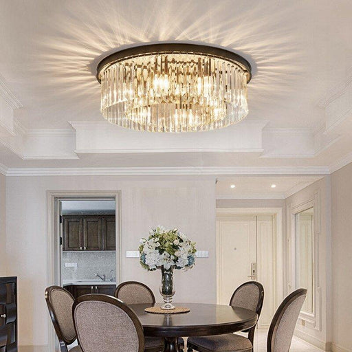 Crystal Golden Circle Chandelier.