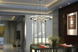 Crystal LED Stainless Steel Chandelier.