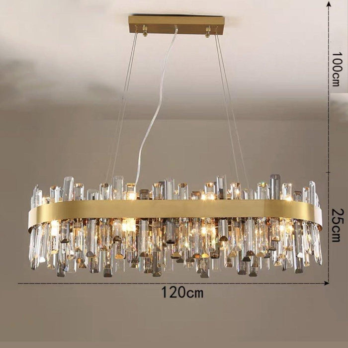 Crystal Luxury Amber Gold Chandelier - DWHOME