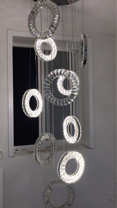 Crystal Luxury Crystalline Rings Chandelier.