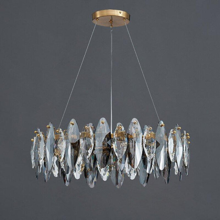 Crystal Luxury Dark Metal Chandelier.