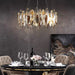 Crystal Luxury Dark Metal Chandelier.