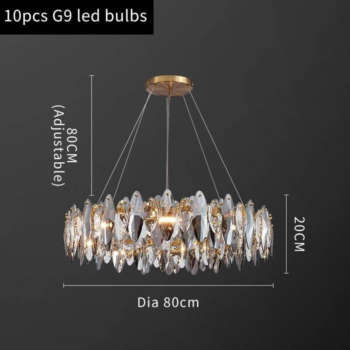 Crystal Luxury Dark Metal Chandelier.