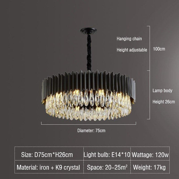 Crystal Luxury Dark Sky Chandelier.