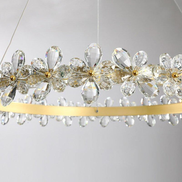 Crystal Luxury Flowery Halo Chandelier.