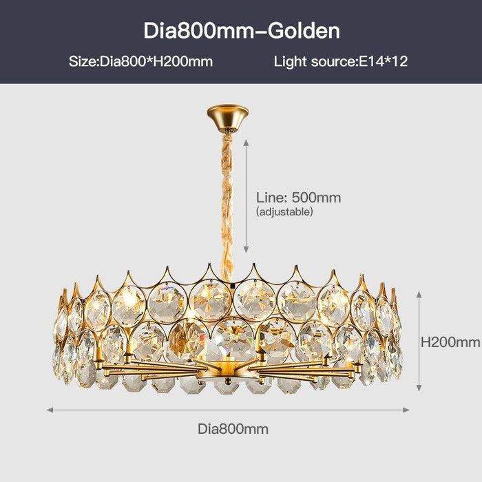 Crystal Luxury Golden Branch Chandelier.