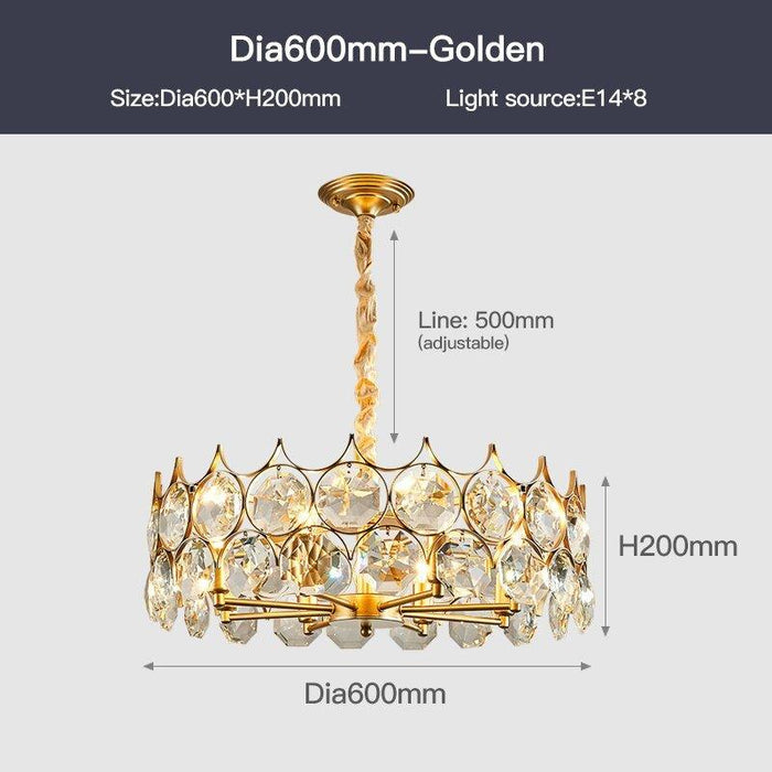 Crystal Luxury Golden Branch Chandelier.