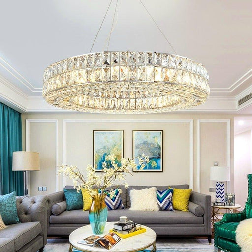 Crystal Luxury Golden Crown Chandelier.