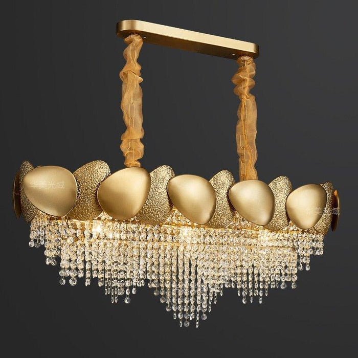 Crystal Luxury Golden Curtain Chandelier.