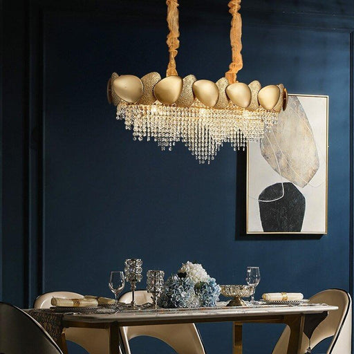 Crystal Luxury Golden Curtain Chandelier.