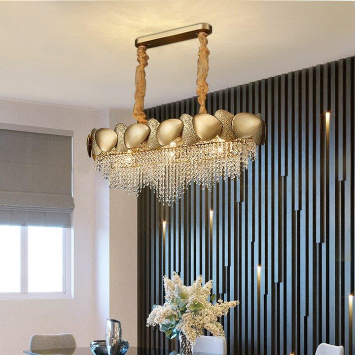 Crystal Luxury Golden Curtain Chandelier.