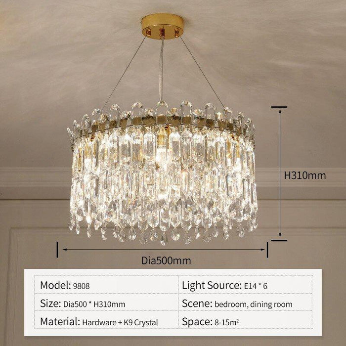 Crystal Luxury Golden Diadem Chandelier.