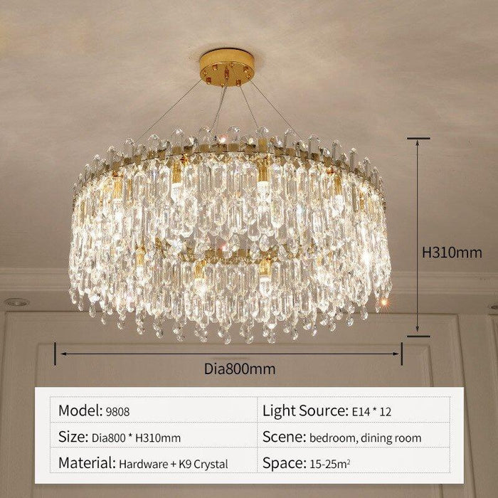 Crystal Luxury Golden Diadem Chandelier.