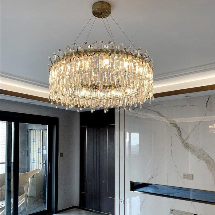 Crystal Luxury Golden Diadem Chandelier.