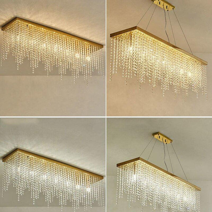 Crystal Luxury Golden Drapes Chandelier.