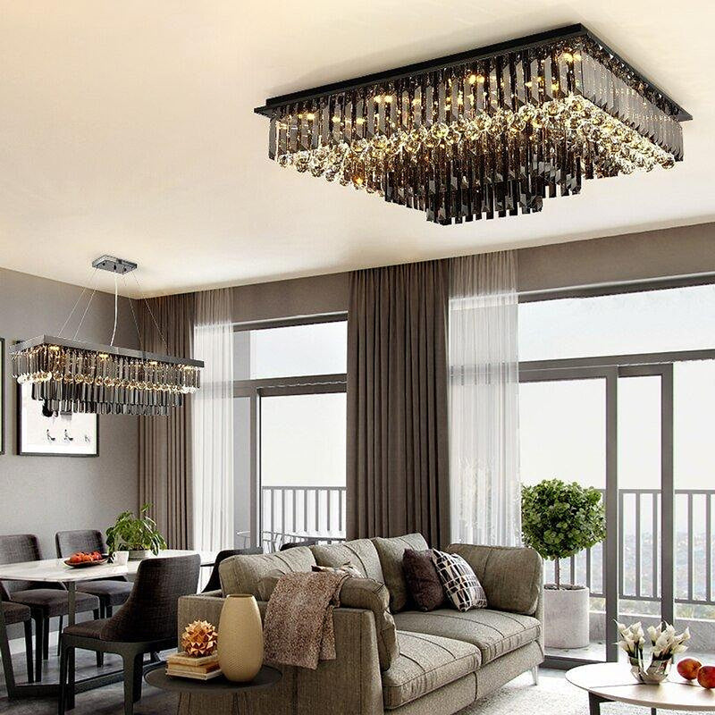 Crystal Luxury Golden Plateau Chandelier-DWHOME