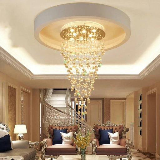 Crystal Luxury Golden Rainstorm Chandelier.