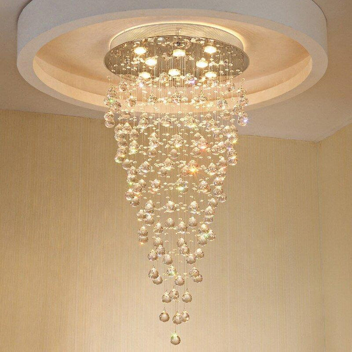 Crystal Luxury Golden Rainstorm Chandelier.