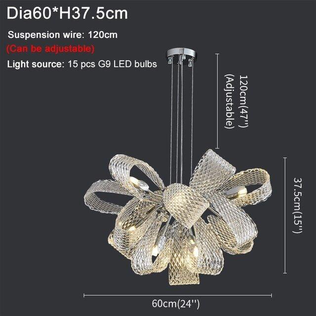 Crystal Luxury Golden Ribbon Chandelier - DWHOME