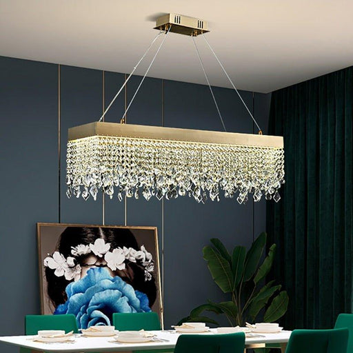 Crystal Luxury Golden Shards Chandelier.