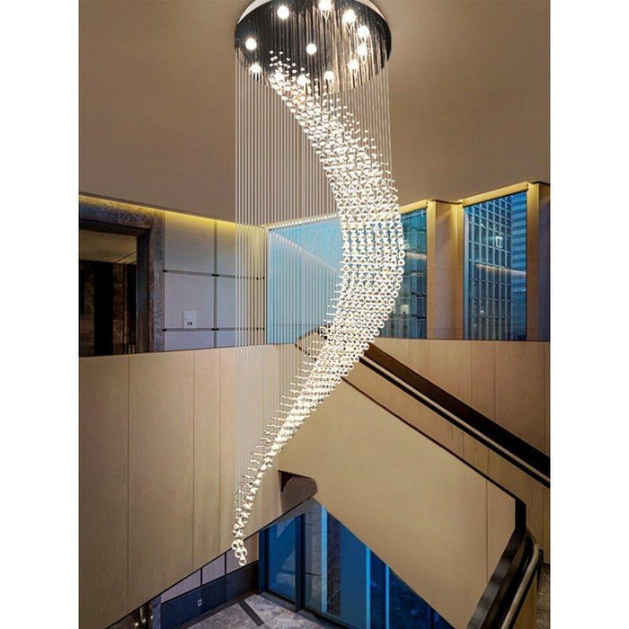 Crystal Luxury Golden Spiral Chandelier - DWHOME