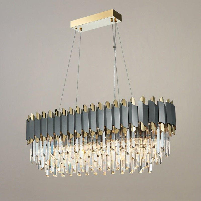 Crystal Luxury Matte Black Chandelier.