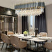 Crystal Luxury Matte Black Chandelier.