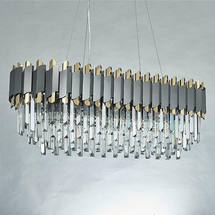 Crystal Luxury Matte Black Chandelier.