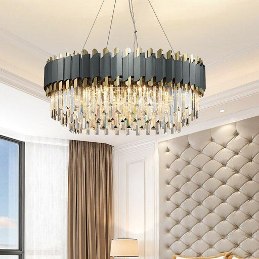 Crystal Luxury Matte Circle Chandelier.