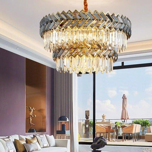 Crystal Luxury Spiral Crown Chandelier.