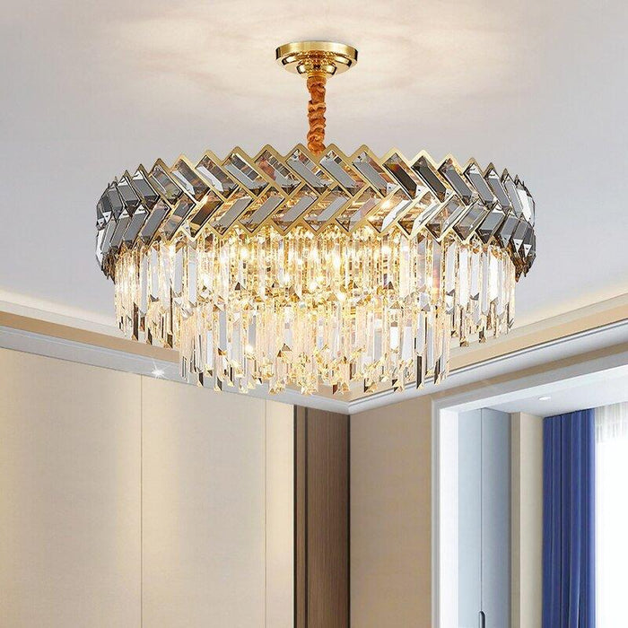 Crystal Luxury Spiral Crown Chandelier.