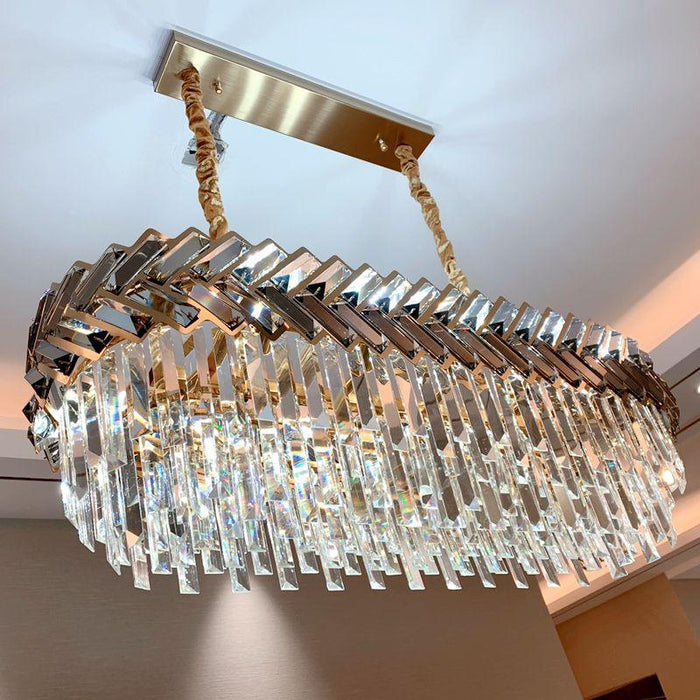 Crystal Luxury Spiral Crown Chandelier.