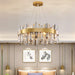 Crystal Luxury Stainless Halo Chandelier.