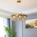 Crystal Luxury Stainless Halo Chandelier.