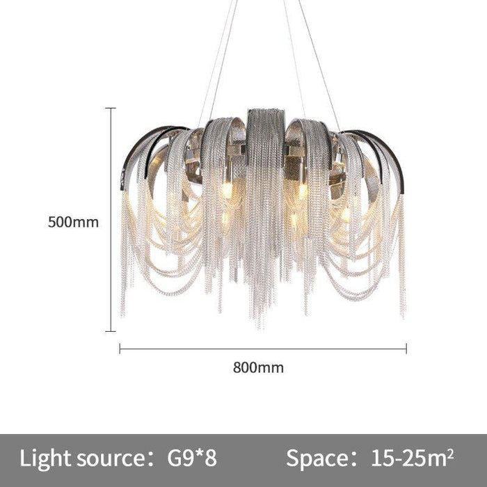 Crystal Luxury Steel Jellyfish Chandelier.