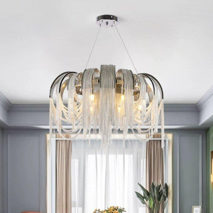 Crystal Luxury Steel Jellyfish Chandelier.