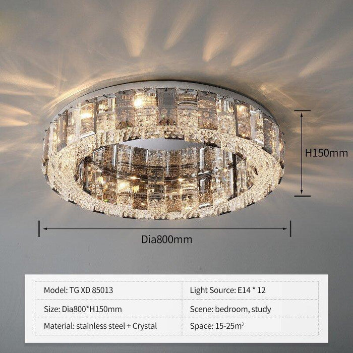 Crystal Modern Style Smoky Luxury Chandelier.