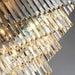 Crystal Squared Pyramid Luxury Chandelier.