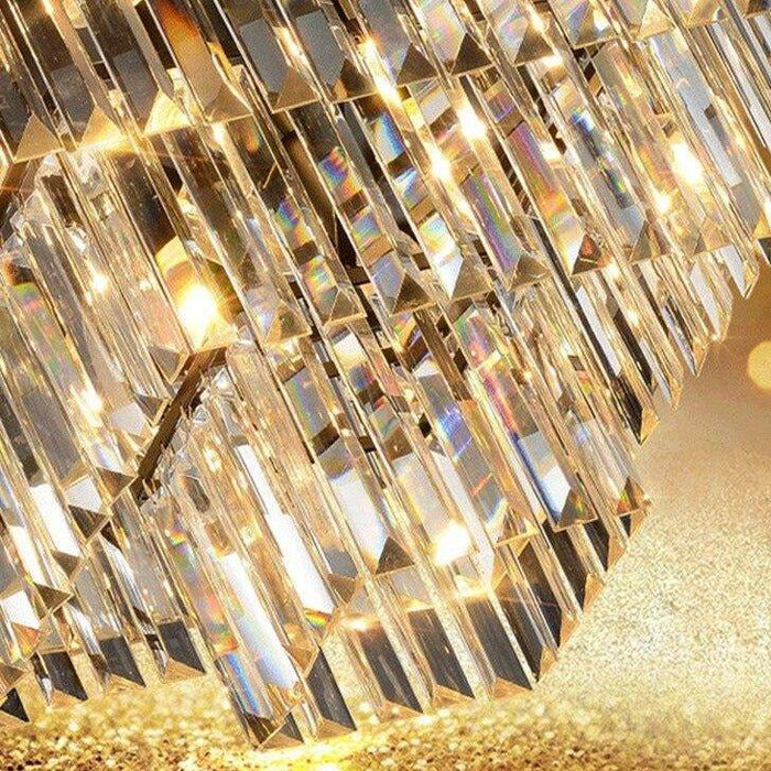 Crystal Squared Pyramid Luxury Chandelier.