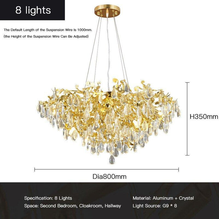 Crystal Stainless Steel Luxury Chandelier N READY.