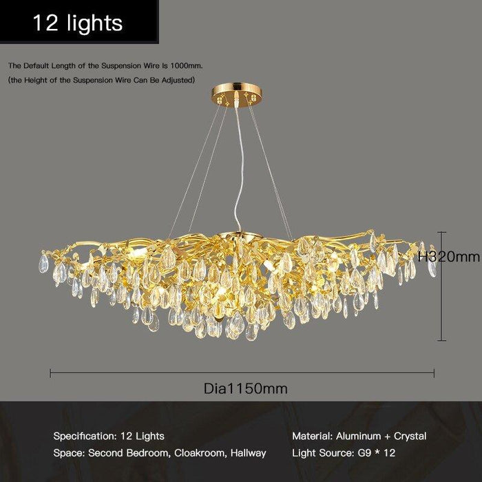 Crystal Stainless Steel Luxury Chandelier N READY.