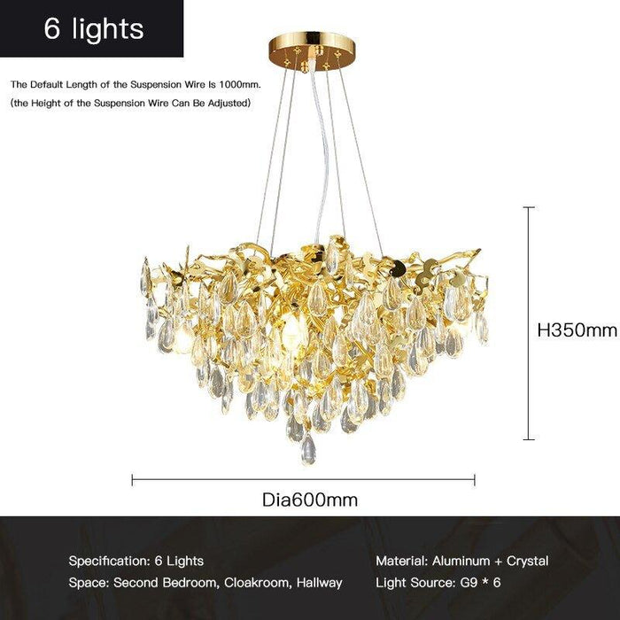 Crystal Stainless Steel Luxury Chandelier N READY.