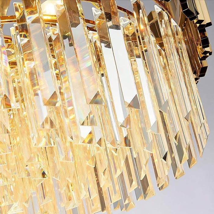 Gio Crystal Chandelier, Polished Gold.