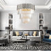 Gio Multi-Layer Crystal Chandelier.