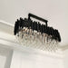 Gio Crystal Dining Room Chandelier, Black.