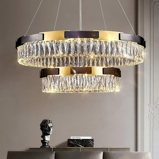 Siena Contemporary Crystal Light Fixture-DWHOME