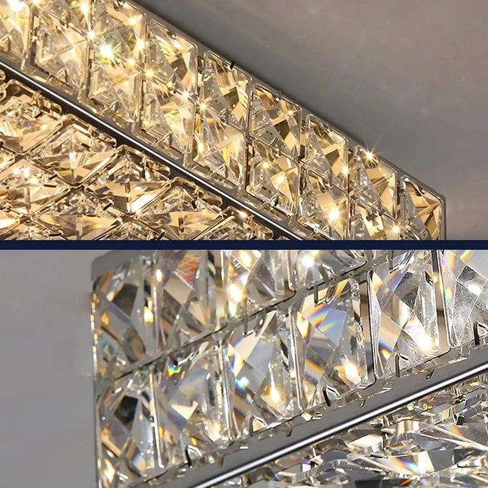 Bacci Clear Crystal Light Fixture-DWHOME