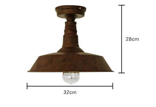 Retro Rustic Industrial Fixed Ceiling Light.